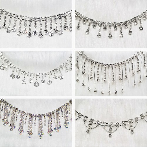 Strass borte quaste - quaste,