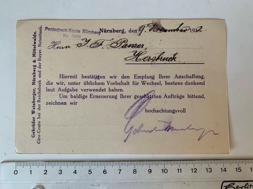 Mitteilung 1912 jüdische - , fa