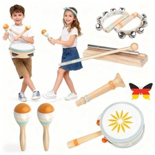 Musikinstrumente für Kinder Kinderspielzeug,ab 2 Jahre Holzspielzeug Schlagzeug