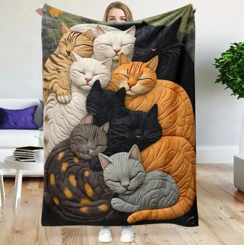 Luxus katzen flanell - luxus, neu