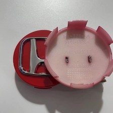 4x Für HONDA  Ø69mm Nabendeckel Radkappen hubcaps Civic Fit Jazz HR-V Rot