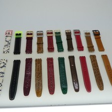 Lot / Konvolut mit 10 Swatch Leder Bändern - ungetragen