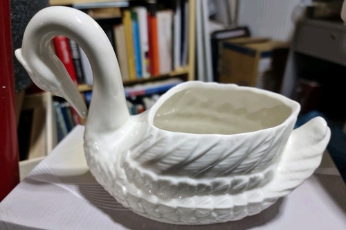 Schwan porzellan blumentopf - schwan,