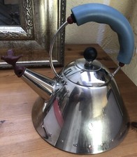 Alessi Design Wasserkessel Flötenkessel Michael Graves mit rotem Vogel