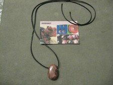 Edelsteinkette - Rhodonit - Anhänger - Stein für Wundheilung/Verletzung