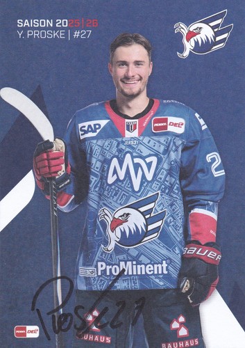 Autogrammkarte yannick proske - autogrammkarte,