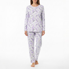Langarm Damen Baumwolle Pyjama