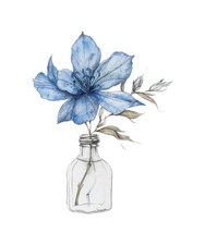 Watercolor flowers glass 9x9