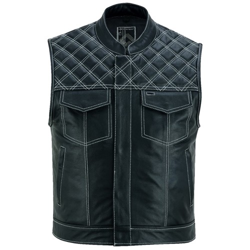 Herren lederweste biker kutte - lederweste,