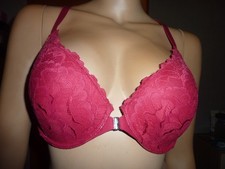 Neuer Push Up Bügel - BH mit Vorderverschluß, Größe 90 B, Farbe Rot