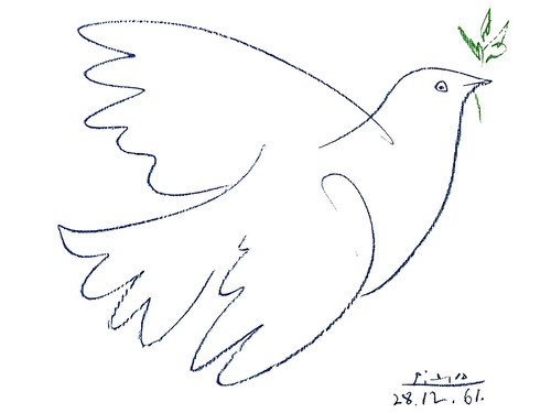 Colombe bleue pablo picasso - -,