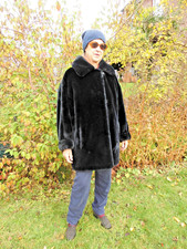 Stilvolle  Kunstpelz-Jacke von  Dibari , Gr. 40 , neuwertig