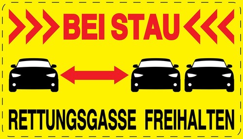 Bei stau rettungsgasse - 2x,