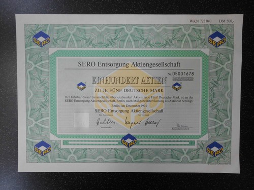 Sero entsorgung berlin 1994 - sero,