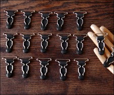 17 St. Strumpfhalter Metall Strapse 3cm schwarz silber