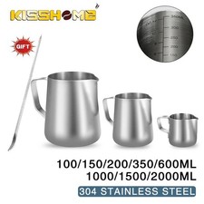 Kaffeekanne Edelstahl Milchbehälter Milchkännchen Milchschaumkännchen 350ml