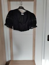 KRÜGER MANUFAKTUR Dirndl Bluse schwarz Blumen Edelweiß Strass Gr. 40 *neuwertig*
