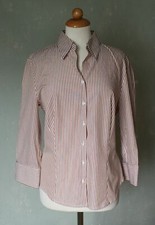 Einhorn Bluse gestreift braun/ weiss klassisch Größe 40 L / 42 XL 