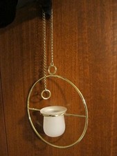 PARTYLITE Ring rund Teelichthalter zum aufhängen Messing gold & Glas