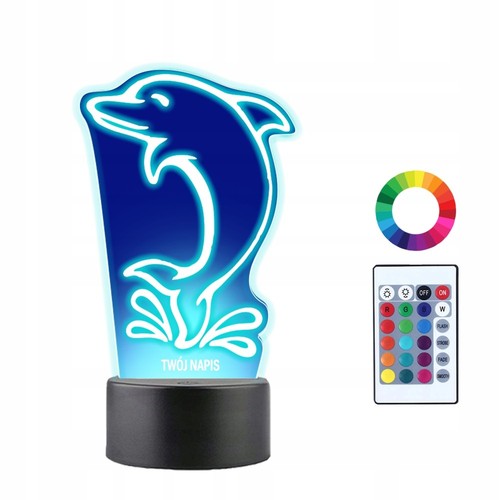 Led nachtlampe delfin - 3d,