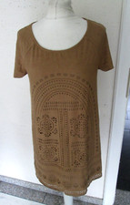 wildlederkleid Sommer Kleid tunika M 40 western indianer mandala braun cognac