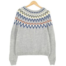 Vintage Nordic Pullover Norwegen Fair Isle Damen Gt7 Größe S