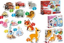 1 x Clementoni Mein Erstes Puzzle Cars / Prinzessin / Waldtiere 3+6+9+12 Teile  