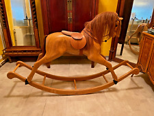 Großes Schaukelpferd Echt Holz Kirschbaum Therapiepferd 200 cm x 123 cm