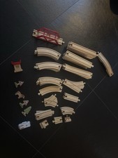 Original BRIO Holzeisenbahn-Erweiterung, ~über 60 Teile, sehr guter Zustand