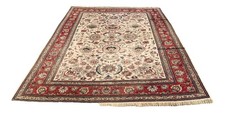 Signiert Teppich Unikat Handgeknüpfter Orientteppich Täbriz 366X270cm Carpet Rug