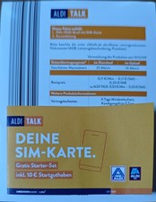 Aldi TALK SIM-Karte ,Aktiviert , Einlegen & Los telefonieren Blitzversand 