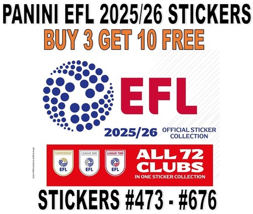 Panini efl 2025 - efl, 2025/26