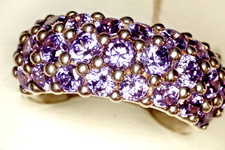 Thomas Sabo Vintage Ring Bandring silber Pavé lila TR1471, Gr. 56