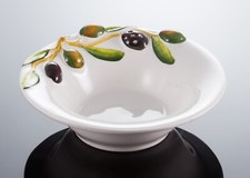 BASSANO rundes Oliven Keramik