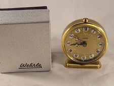 WEHRLE allerfeinster Sammlerwecker Messing Uhr, Tischwecker, Vintage, Mechanisch