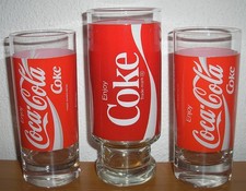 3 Coca Cola Gläser Enjoy Coke