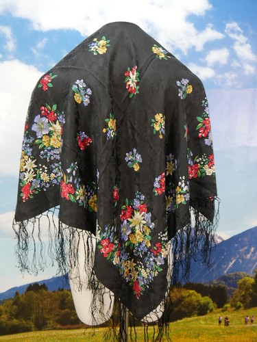 Blumiges feines trachtentuch - blumiges,