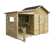 4iQ Holz Kinder Gartenhaus ELA
