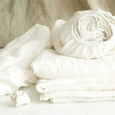 100% Leinen Spannbettlaken