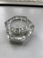 Schlichtes Teelicht aus Glas massive Ausführung neu