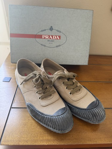 Prada canvas cap toe sneaker - canvas,