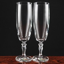 ? ? 2 Sektgläser Bohemia Crystal Ingrid Andrea 20,5 cm ReUse Gläser ? ?