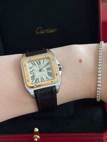 Cartier santos silberfarbenes - cartier,