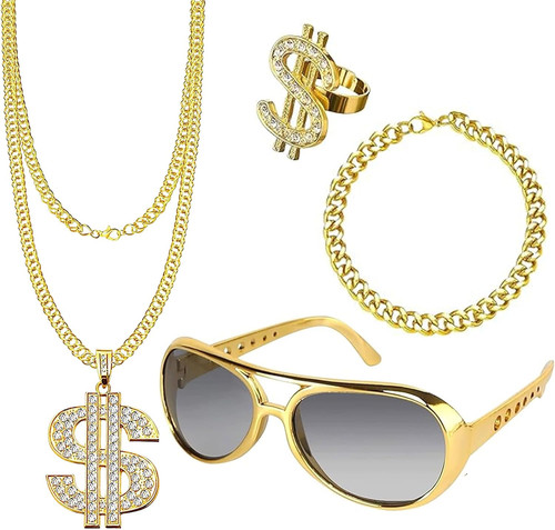 Dollar kette set zuhälter - dollar,