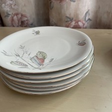 Sechs Teller 50er Jahre