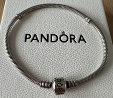 Pandora Armband 21 cm Silber 925, abgerundeter zylindrischer Verschluss