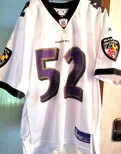 NFL Trikot BALTIMORE RAVENS Jersey AWAY RAY LEWIS Reebok weiß RARITÄT NEUwertig