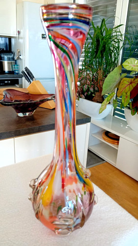 Hohe glas vase murano - -,