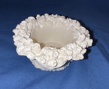 Teelichthalter weiß Rosen Blumen 3D