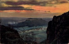 Ak Photochromie Nenke und Ostermaier 2211, Blick vom Lilienstein,... - 4891345